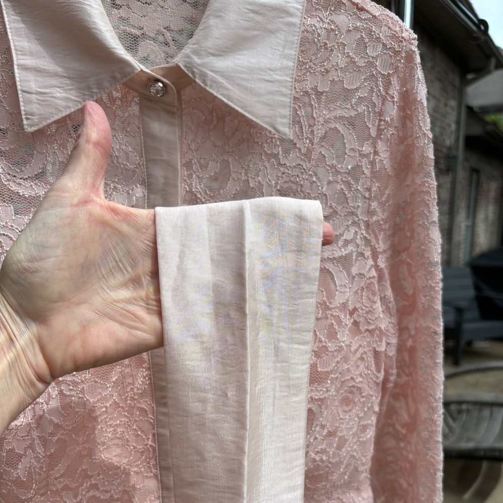 💗HOST PICK💗Elegant Pink Lace and Satin Dress - Picture 12 of 13